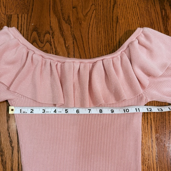 Bebe Blush Ruffle Off Shoulder Top - Picture 6 of 10